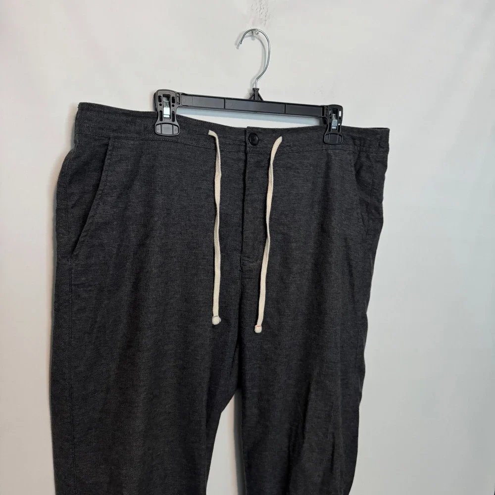 Wellen Seawool Easy Chino Pants Mens XXL Gray Drawstring Elastic Waist Huckberry